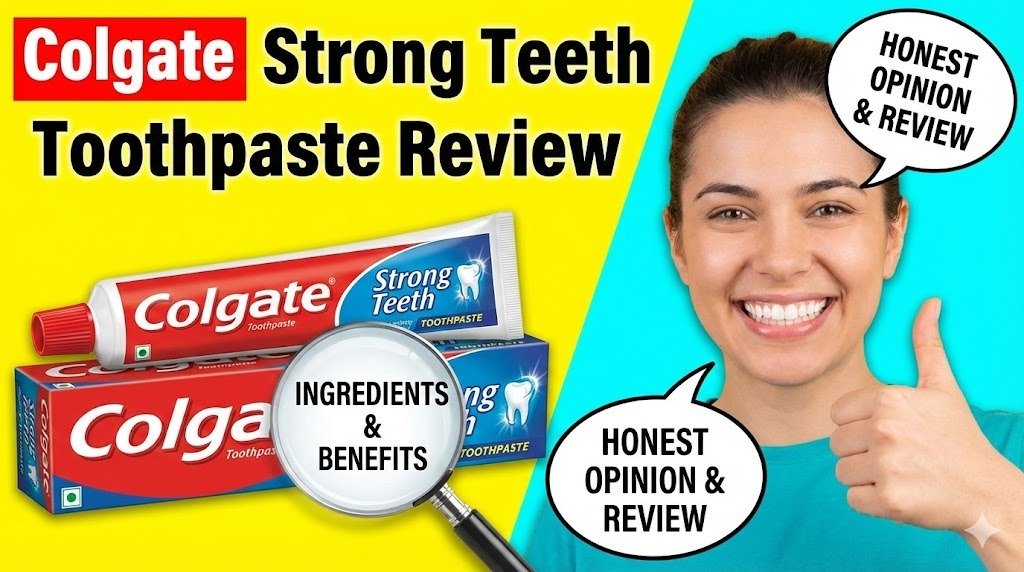 Colgate Strong Teeth toothpaste tube and box